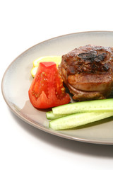 roasted turkey on color dish