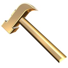 3D  golden hammer