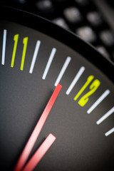 Naklejka premium office clock and keyboard