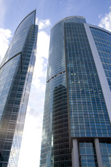 Fototapeta na wymiar New skyscrapers in Moscow city business center