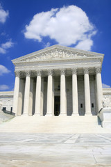 US Supreme Court, Front, Wide Angle - obrazy, fototapety, plakaty