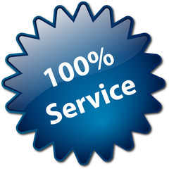 100% Service Stamp
