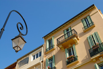 Lantern in front of residential house