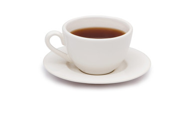 Cup of tea isolated on the whie background