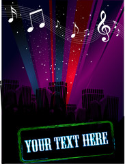 CityLife Party Poster Vector Illustration