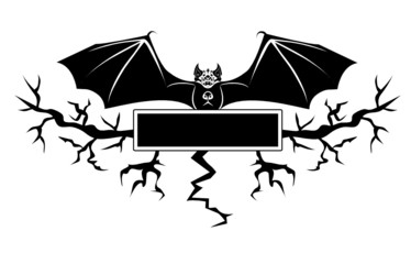 halloween illustration of the bat