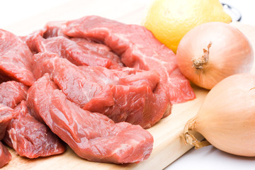 Fresh meat with vegetables