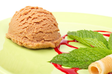 Delicious chocolate ice cream