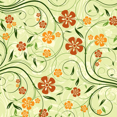 Decorative floral pattern, vector illustration
