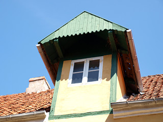 Dormer roof attic window