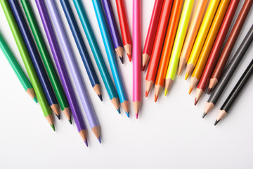 Color pencils  on white background