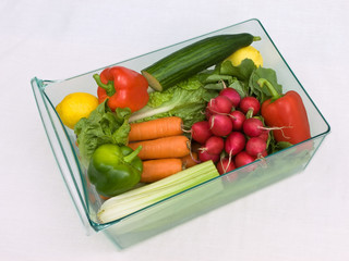 Refrigerator vegetable drawer one
