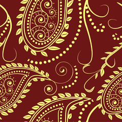 seamless pattern- traditional paisley design