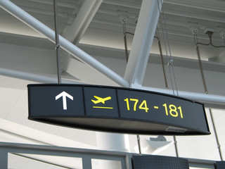 airport gate signs