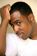 Obraz premium African American Male Facial Portrait