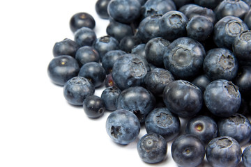 Blueberry fruits isolated on white
