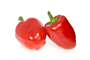 Pair of red sweet peppers