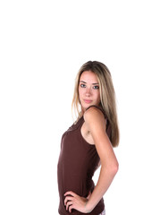 Fototapeta premium teen in brown shirt