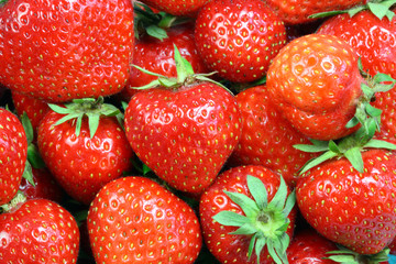 Ripe strawberries.