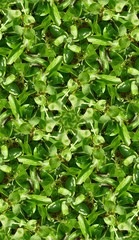 Green Leaves Tile Pattern Background 4