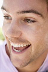 Head shot of man smiling