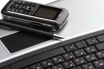Notebook, phone, business technology
