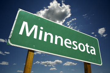 Minnesota Road Sign - obrazy, fototapety, plakaty