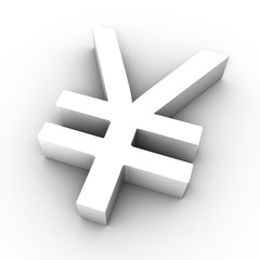 renminbi yen 3d symbol