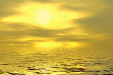 Fototapeta na wymiar gold sunset