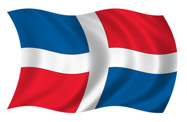 Dominikanische Republik Fahne