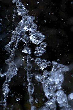 Drops of water, sparks
