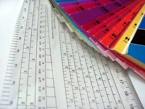 Typometer mit Farbf&auml;cher