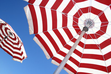 Beach umbrellas, concept of holidays/vacations