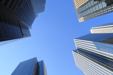 Obraz na płótnie Canvas New skyscrapers of downtown.Canada.