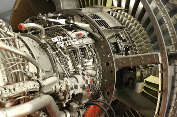 large jet engine component detail