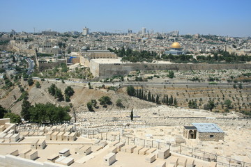 Fototapeta na wymiar do Jerozolimy z Góry Oliwnej