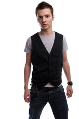 Fototapeta premium Young casual man, posing