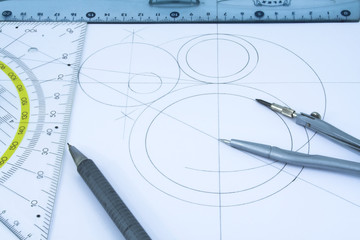geometric drawings and drawing instruments..