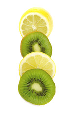 Fototapeta na wymiar kiwi and lemon