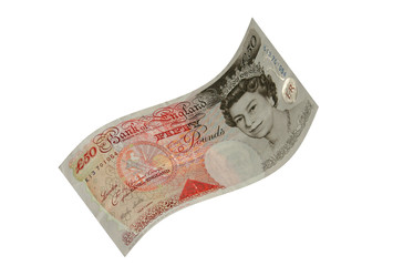 Isolated £50 note