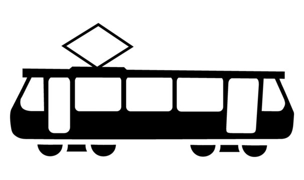 Straßenbahn – Symbol