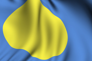 Rendered Palauan Flag