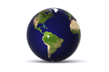Isolated Earth (america)