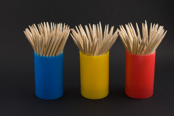 Fototapeta na wymiar Toothpick Containers