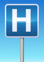 Panneau de signalisation hôpital