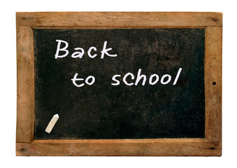 Obraz premium Back to school on old slate
