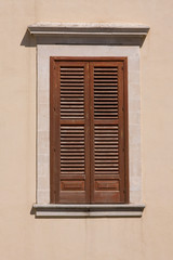 typical architecture detail of old sicilian town