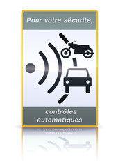 Panneau de signalisation radar automatique (reflet métal)