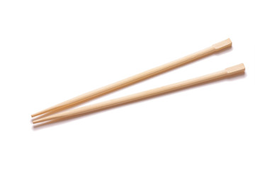 Chopsticks isolated against white background