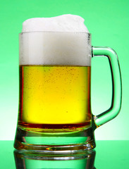 Mug of beer with froth